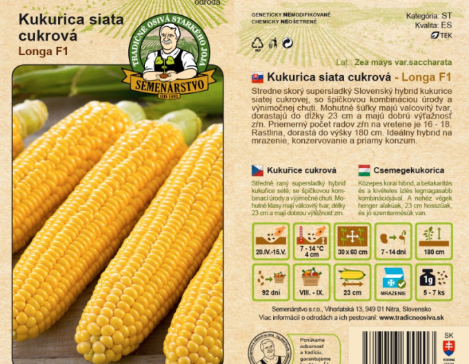 Semenárstvo Porumb dulce ´Longa F1´