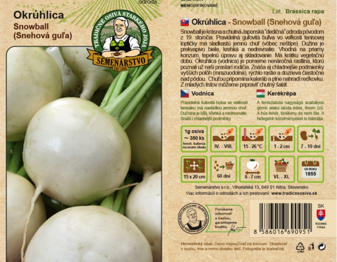 Semințe de napi comestibil ´Snowball´