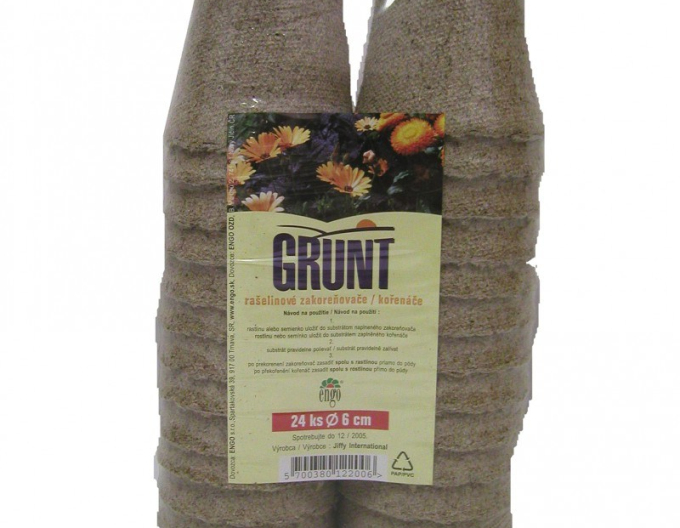 Grunt - Rădăcini de turbă 24pcs diametru 6cm
