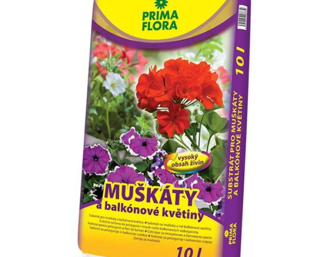 PRIMAFLORA Substrat pentru geranium și flori de balcon 10l