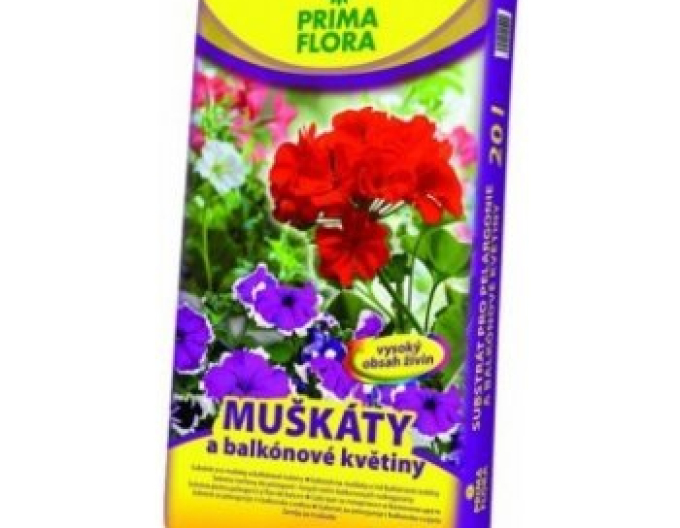 PRIMAFLORA Substrat pentru geranium și flori de balcon 20l